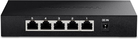 TRENDnet 5-Port Unmanaged 2.5G Gaming Switch, 5 x 2.5GBASE-T Ports, 25Gbps by TRENDnet