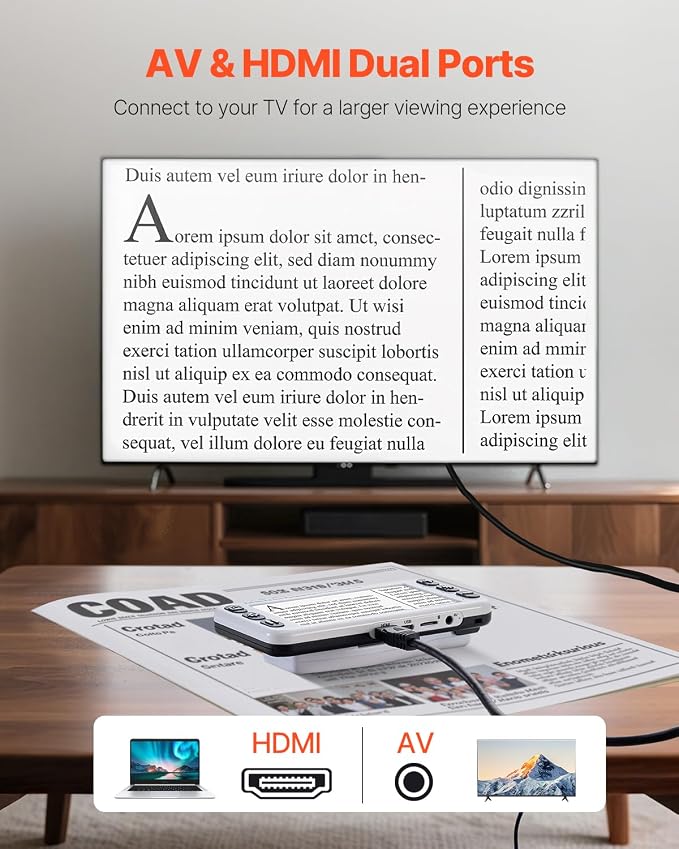 VEVOR Portable Digital Magnifier, 5-inch HD Electronic Video Magnifier - Image 7