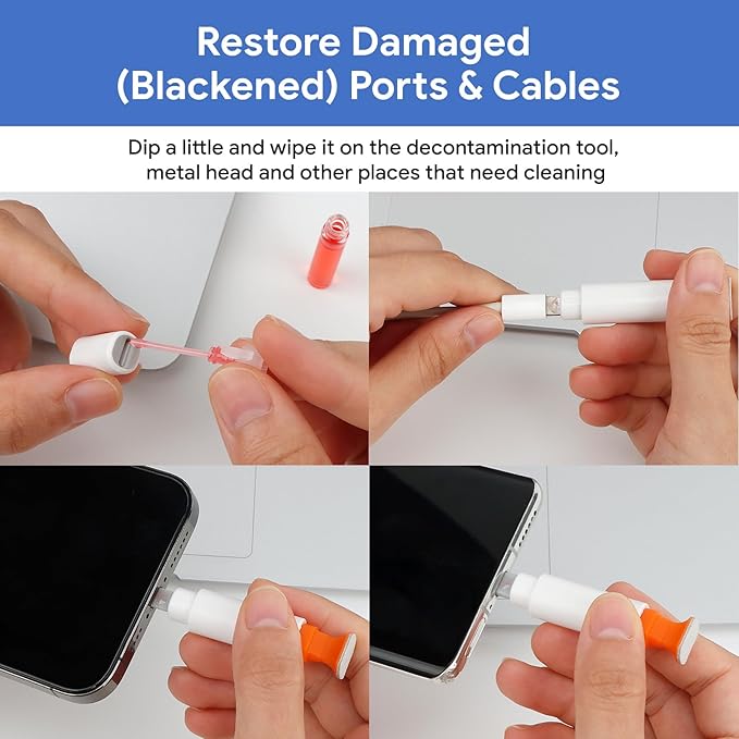 12 in 1 Phone Cleaning Kit, Airpods Cleaning Kit, Port Cleaner - Image 6