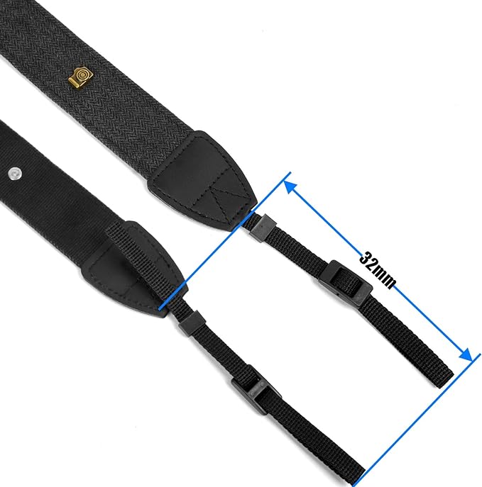 Camera Strap Canvas Black Shoulder Strap - Image 6