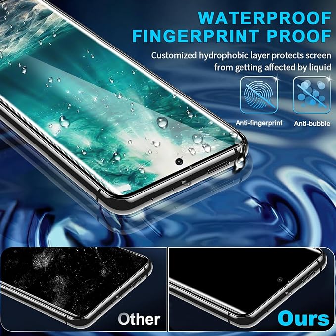 3 Pack Galaxy S21 Ultra Screen Protector, HD Clear Tempered Glass, Fingerprint - Image 5