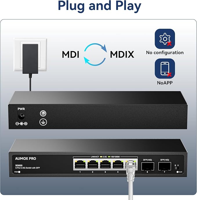 7 Port 2.5Gb Unmanaged Ethernet Switch - Image 5