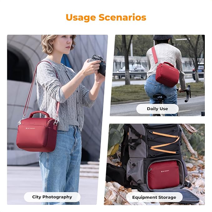 K&F CONCEPT Camera Sling Bag Small Crossbody Camera Case DSLR/SLR/Cute Compact - Image 8