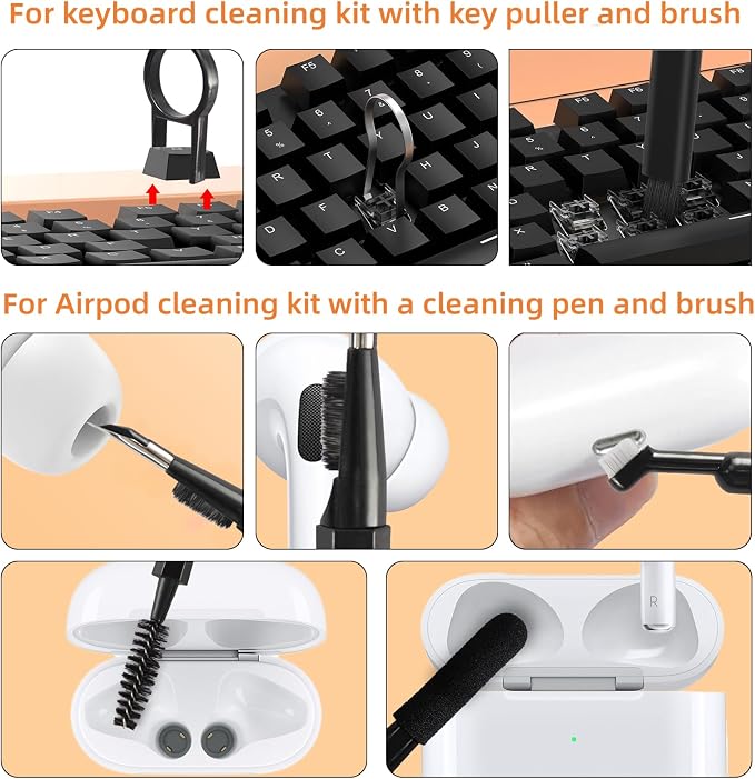 20-in-1 Laptop Phone Screen Earbud Cleaning Kit, Keyboard Cleaner Kit, Keyboard - Image 2