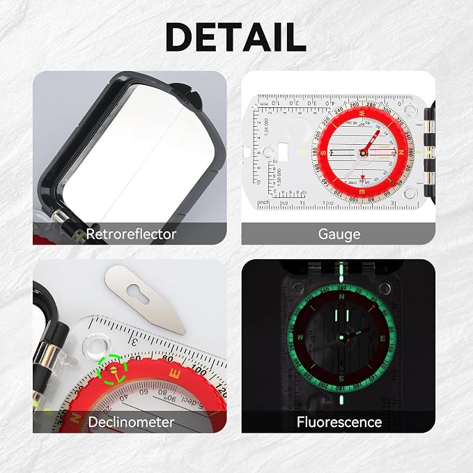 Compass Hiking Survival, Wilderness Survival Compass - Image 3