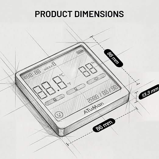 ATuMan THse Digital Thermo-Hygrometer - Image 9