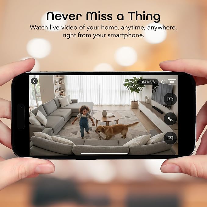 Geeni Look 2K 4MP Smart Indoor Security Camera 2-Pack – 1440p Ultra HD WiFi Pet - Image 4