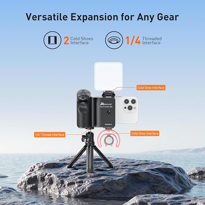 AMAZEAR Shutter Grip for iPhone 17 Pro Max/Android Mobile Phones, DSLR Camera - Image 4