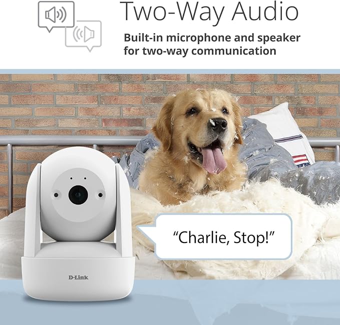 D-Link Indoor Pan & Tilt Wi-Fi Camera w/ 360 Degree View, Full 2K 1296p - Image 6