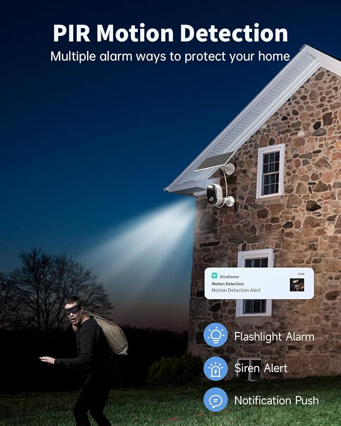 Security Cameras Wireless Outdoor, Solar Battery Powered 2k Color Night Vision - Image 4