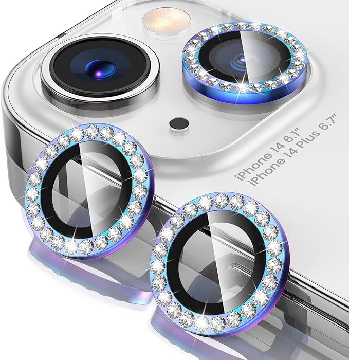 Tensea for iPhone 14 / iPhone 14 Plus Camera Lens Protector, 9H Tempered Glass by Tensea