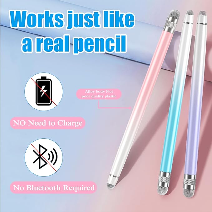 Bopomofo 3PCS Stylus Pens for Touch Screens, Stylus Pen for iPhone/iPad/Tablet - Image 2