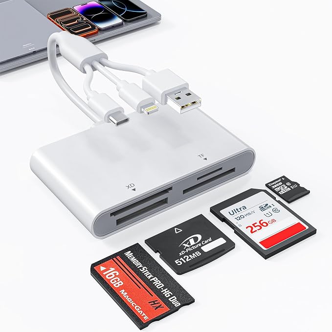 Memory Stick Pro Duo Adapter, 4 in 1 SD/Micro SD/MS/XD Picture Card Memory Card by Ardaddyn