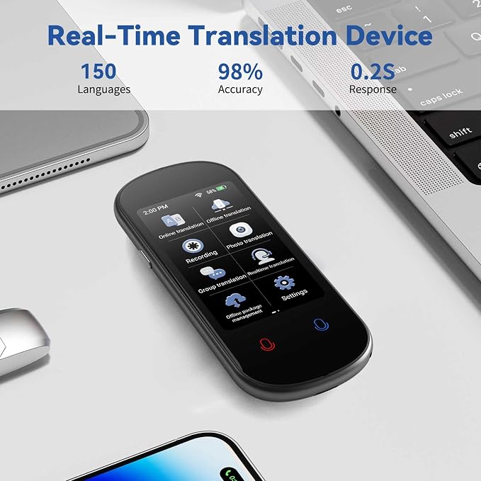 Language Translator Device, 150 Language Real-Time Voice Translator Upgraded - Image 2