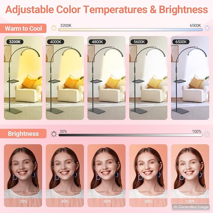 LIONVISON Half Moon Lash Light: 6500K LED Lamp Ring Light - Image 5
