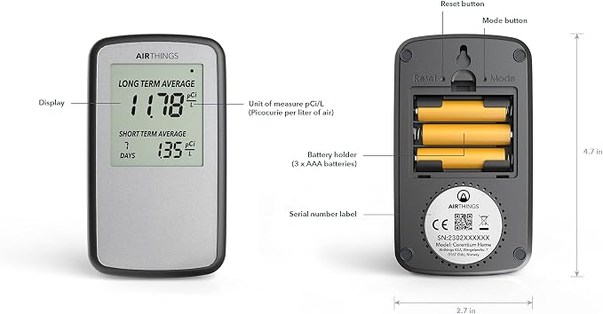 Airthings Corentium Home Radon Detector 223 Portable, Lightweight, Easy-to-Use - Image 10