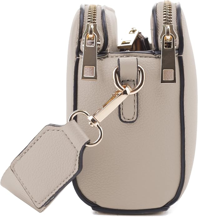 EVVE Crossbody Bags for Women Trendy Triple Zip Small Crossbody Camera Bag Purse - Image 4