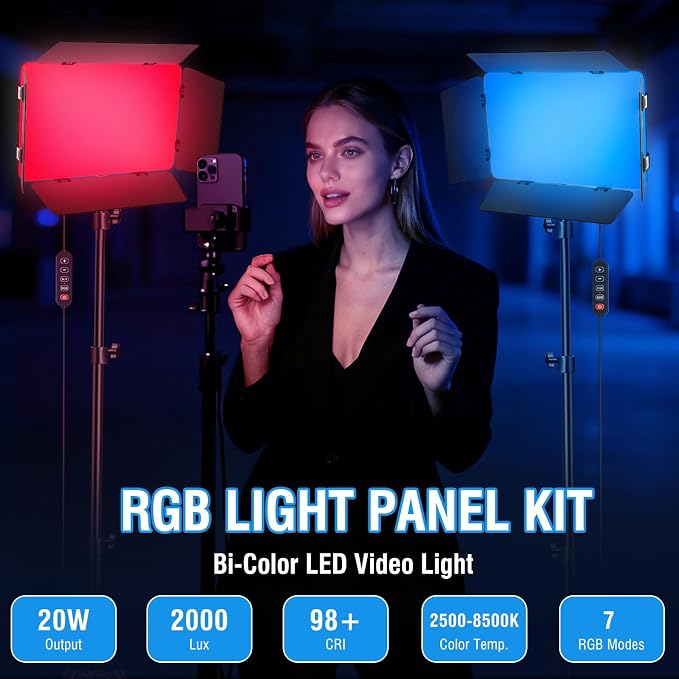 2 Pack RGB LED Video Light - Image 5