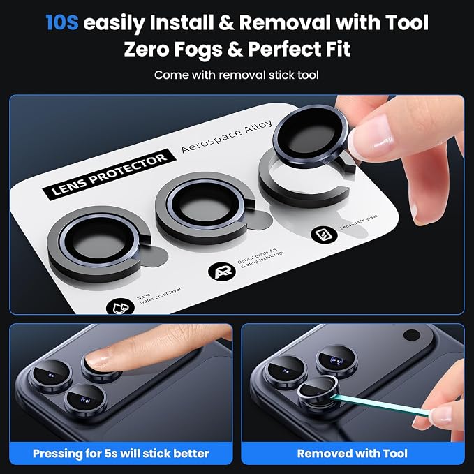 WSKEN for iPhone 17 Pro/iPhone 17 Pro Max Camera Lens Protector - Image 6