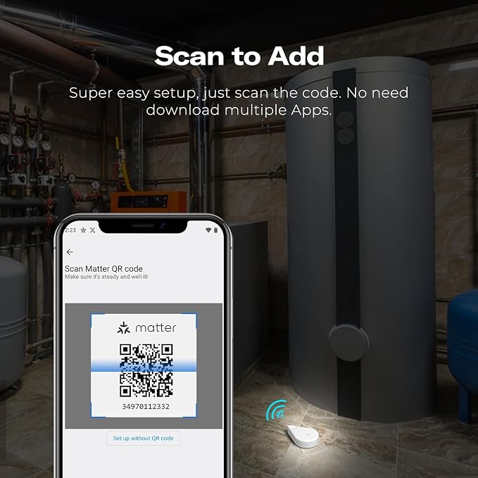 THIRDREALITY Smart Water Leak Sensor KM1, Matter Over WiFi, 1 KM1-controller - Image 9
