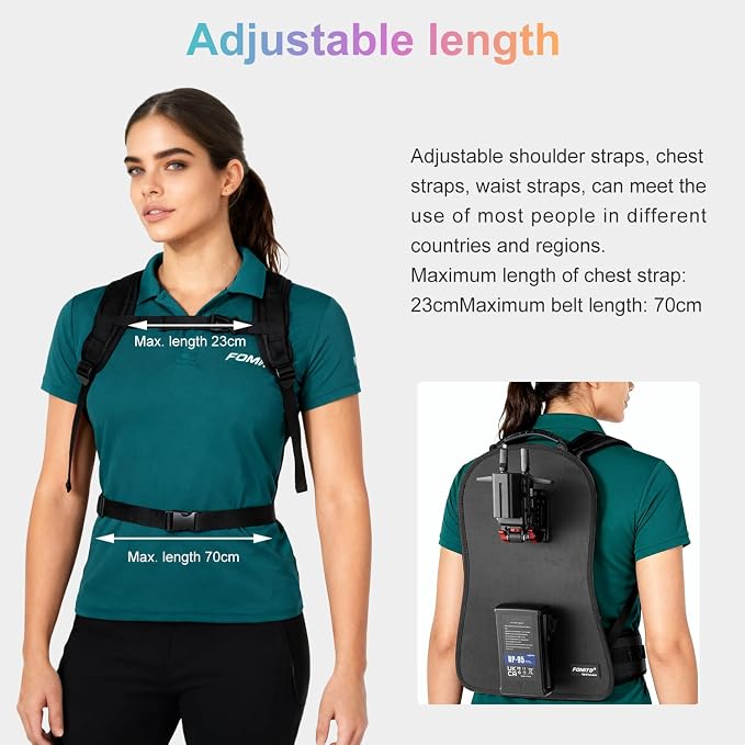 FOMITO BB-03 V-Mount Battery Backpack Vest, Man-Portable Camera Rig - Image 3