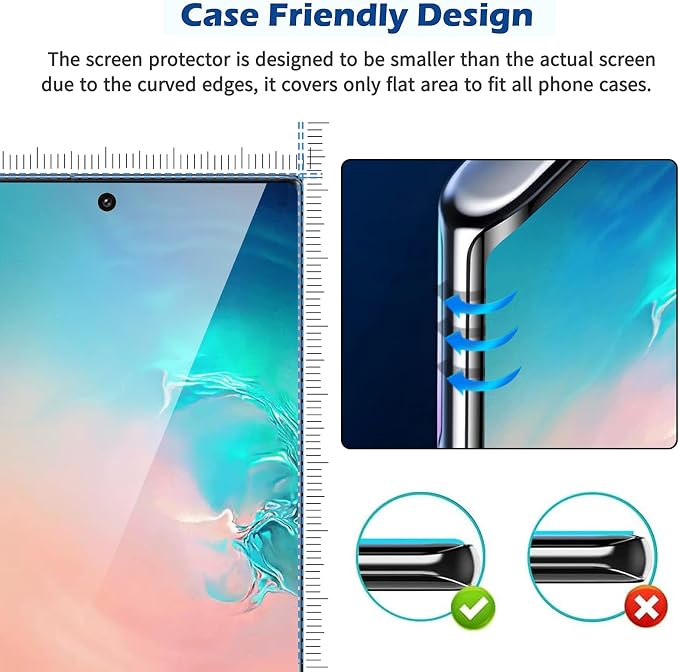 3 Pack Galaxy S10 Screen Protector, HD Clear Tempered Glass, Fingerprint Unlock - Image 7