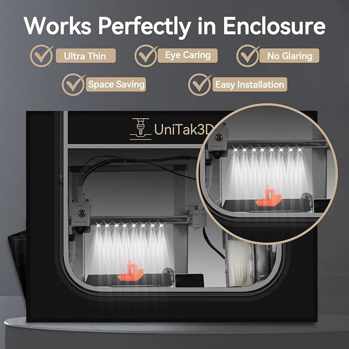 3D Printer LED Light Strip Kit for Bambu Lab A1, 24V 190mm High Brightness - Image 3