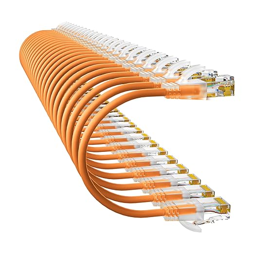 Cat6a Patch Cables 1ft Slim, Cat6 Ethernet Patch Cable Pure Copper, Flexible by 10Gsupxsel