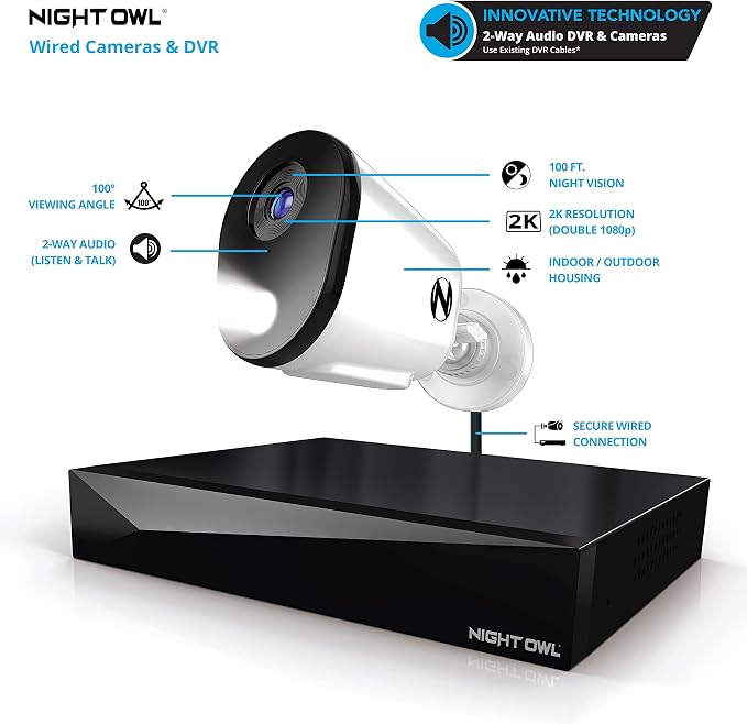 Night OWL FTD4-81-8L HD DVR Security KIT - Image 2