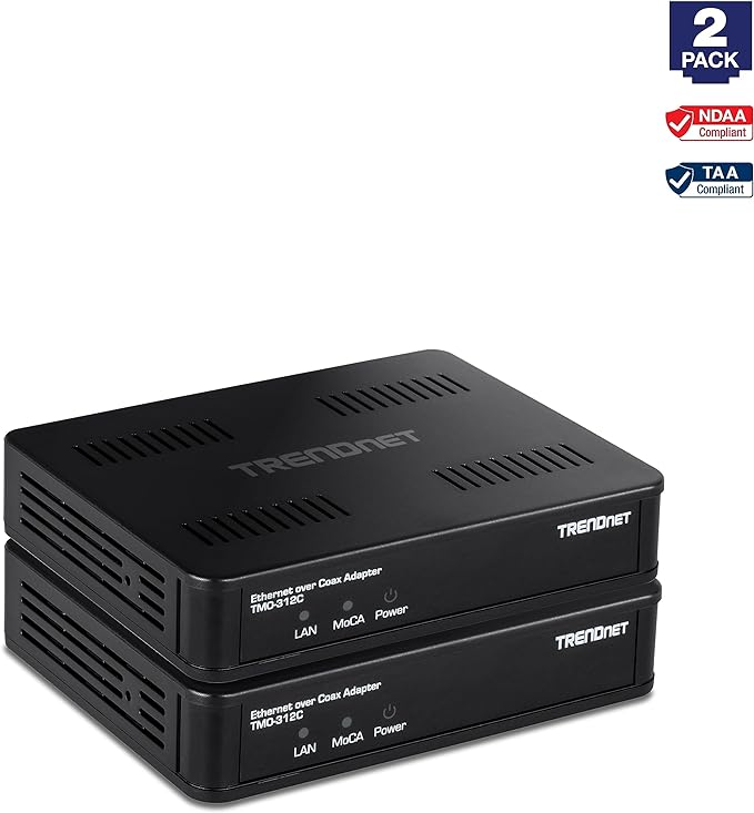 TRENDnet Ethernet Over Coax MoCa 2.5 Adapter, TMO-312C2K, Backward Compatible - Image 6