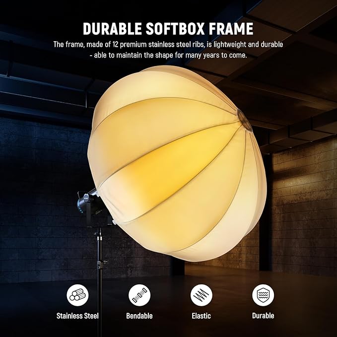 NEEWER 33.5"/85cm Lantern Softbox, Quick Release 360° Light Diffuser Bowens - Image 4