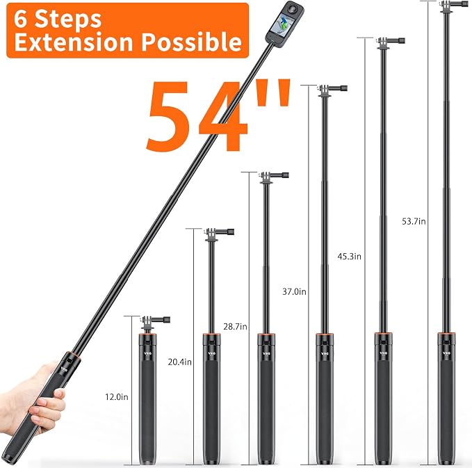 VRIG TP21 54inch Telescopic Selfie Stick Long - Image 2
