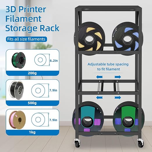 3D Printer Stand with Filament Storage Rack - Image 2