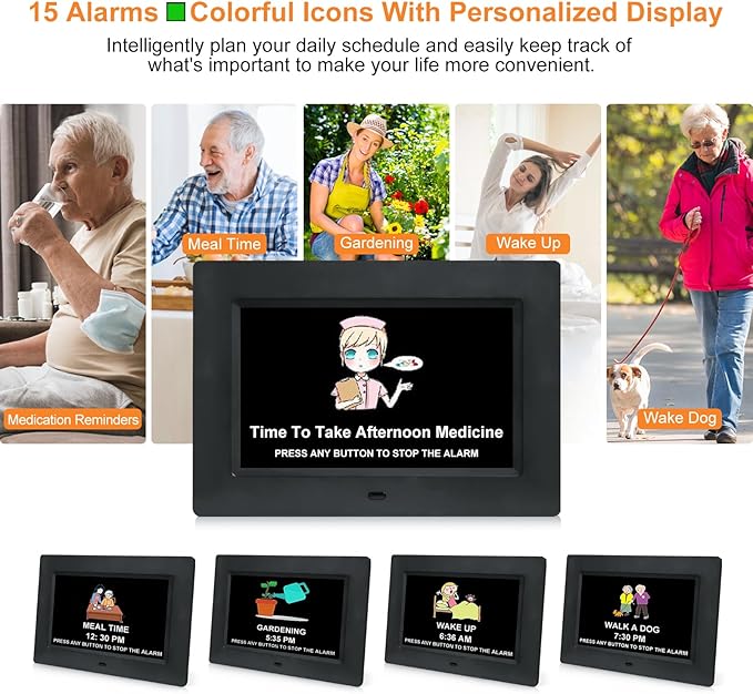 SSINI Digital Calendar Dementia Alarm Clock - Image 3
