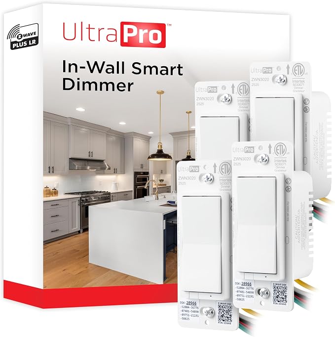 UltraPro Z-Wave Plus Long Range in-Wall Smart Dimmer by UltraPro