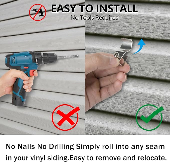 Haoyou Camera Vinyl Siding Wall Mounts No Drill 360 Degree Adjustable, - Image 3