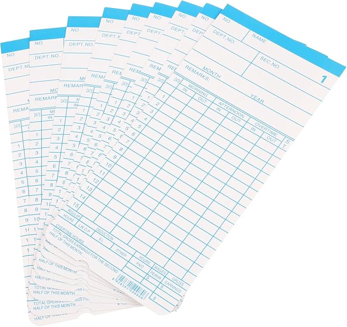 Operitacx Double-Sided Attendance Time Cards by Operitacx
