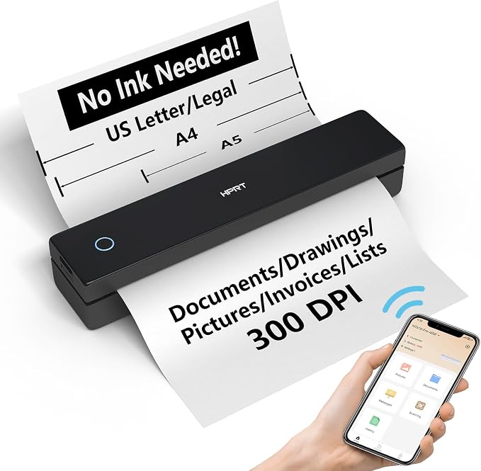 HPRT Portable Thermal Printer-Inkless Printer, Supports Thermal Paper&Labels by HPRT
