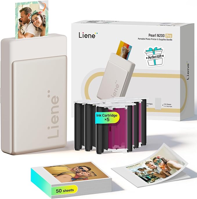 Liene Pearl N200 Pro Portable AI Photo Printer, Instant Mini Picture Printer by Liene