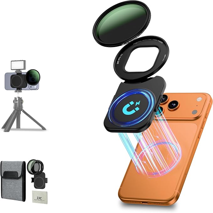 JJC 67mm ND Filter for iPhone, Magnetic Lens Filter Mount by JJC