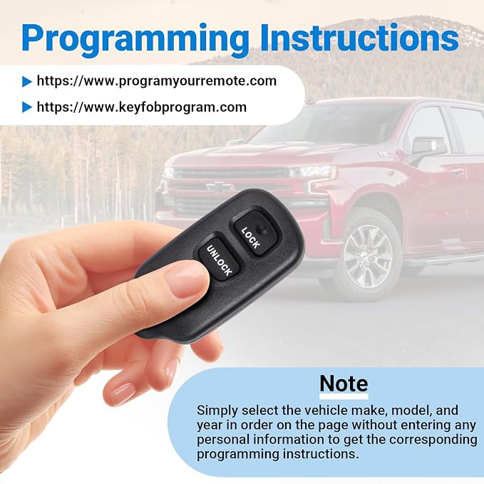 Key Fob Replacement Keyless Entry Remote Control Compatible - Image 5