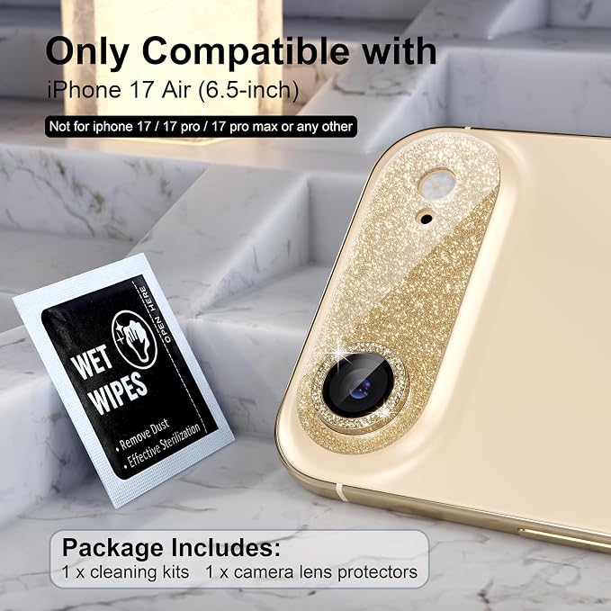 Choiche Compatible for iPhone 17 Air Camera Lens Protector, Bling Camera Cover - Image 2