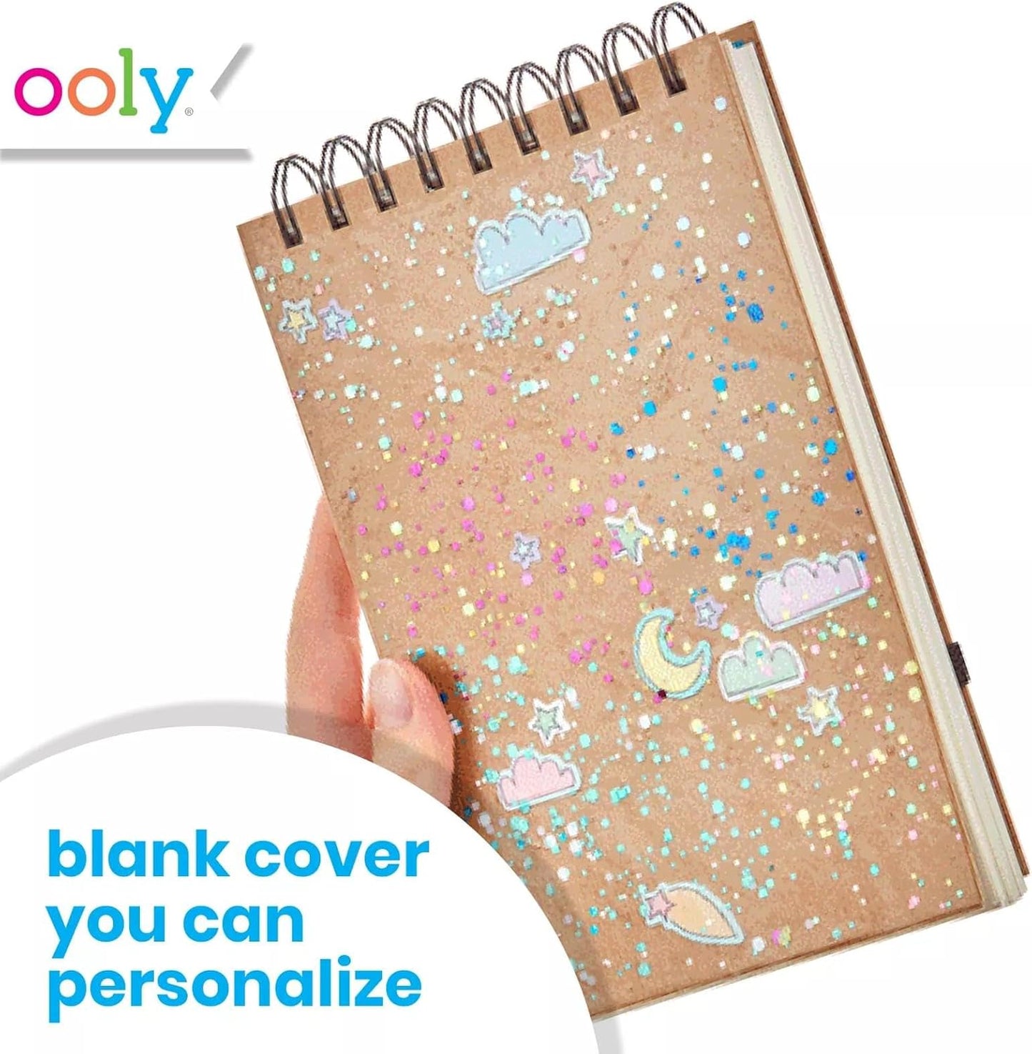 OOLY DIY Cover Small Sketchbook, 5 x 7.5 Inches, White Paper Sketchbook, Drawing Book for Kids, Adults and Artists, Great Drawing Pad for Gel Pens, White Pencils, Back to School Supplies