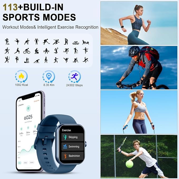 Jugeman Smart Watch for Men Answer/Make Calls, 1.96" Fitness Watch - Image 5