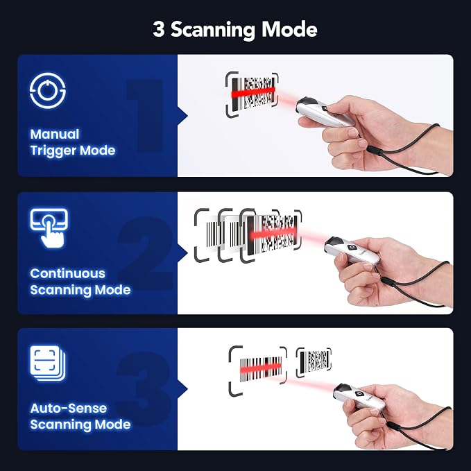Eyoyo Bluetooth 2D&1D Barcode Scanner, Portable Wireless Mini but Powerful - Image 7