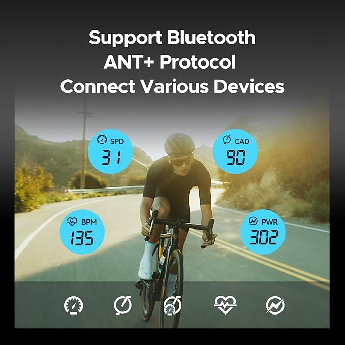 GEOID CC500 Bike Computer GPS, Wireless Bike Speedometer, ANT+ Bluetooth 2.5 - Image 6