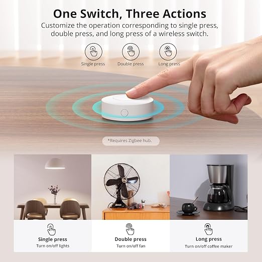 SONOFF Zigbee Switch, SNZB-01P Wireless Push Button, Supports to Create Smart - Image 5