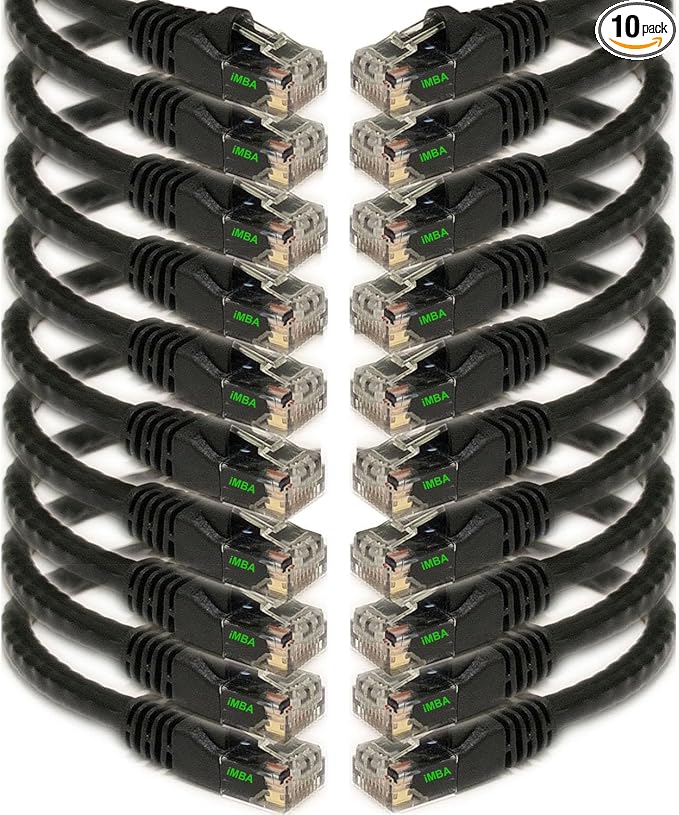 iMBAPrice 7' Cat5e Network Ethernet Patch Cable, 10 Pack by iMBAPrice