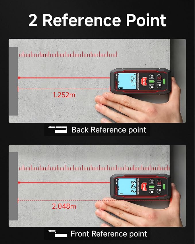 NOYAFA 230Ft Laser Distance Meter, Digital Measuring Tool | Backlit LCD - Image 6