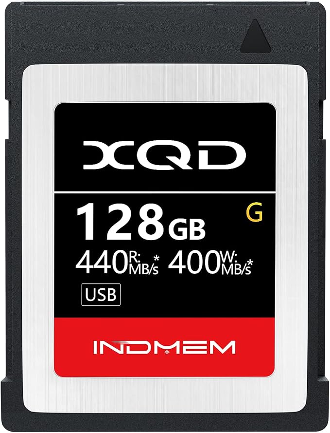 INDMEM XQD 128GB Memory Cards, 5X Tough MLC XQD Flash Memory Cards High Speed G by INDMEM